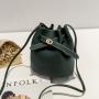 Guangzhou Source 2024 New Simple Bucket broadband Locking Buckle Small Bag Korean Version Leisure Solid Color One Shoulder Bag