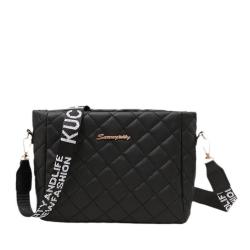 2024 Korean Version Women's Handbags Lingge Crossbody Bag Large Capacity Bucket Bag Fashionable Lady One Piece International