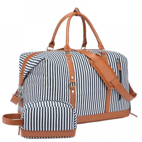 Sucipi 2022 Weekender Bags Canvas PU Leather Gym Duffle Bag with Shoe Compartment Large Capacity Men Women Travel Lagguge Bags