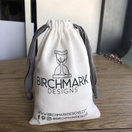 White Soft Muslin Cotton Packaging Drawstring Pouch