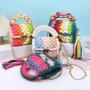 sac tendance 2024 Rope Crochet Bag Handmade Metal Chain Clutch Designer Knitting Crossbody Bags Women Woven Chunky Knit Purse