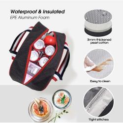 Portable Thermal Insulation Square Lunch Box Student Picnic Portable Fashion Ice Pack Cooler Lunch Bag Waterproof