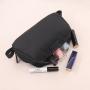 Factory wholesale women canvas makeup pouch zipper canvas cosmetic bag travel canvas toiletry bag