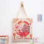 Hot Selling Reusable Natural Cotton Cute Cartoon Shopping Canvas Tote Bag Custom Logo Printed Wholesale