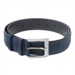 Custom Reversible Real Cork Fabric Belt Genuine Leather Belts For Men