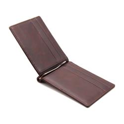 Customized Bifold Money Clip Real Leather Card Holder Wallet