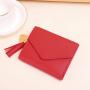 New tassel pendant with lychee pattern wallet card bag