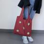 Custom Logo Women's Flower Canvas Bag Fashion Logo Shoulder Bag Handbag Student minimalist Travel Tote Shopping Bag
