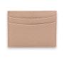 Nice full grain pebble leather branded rectangle credit card holder with premium oil painting
