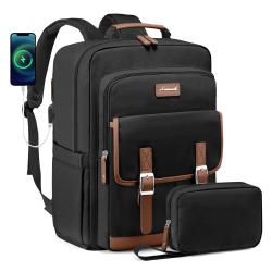 LOVEVOOK Brand Designer Laptop Backpack Purse for Women Men 15.6 Inch Computer Work Bag with USB Fashion College School Bookbag