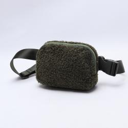 Keymay Stock New Multi Colors Everywhere Belt Bag with Card Holder Wallet for Women Crossbody Sherpa Travel Waist Bag Fanny Pack