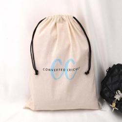 Promotion Cotton Drawstring Clothes Handbag Shopping Bag Custom Logo Printing Recycled Muslin Cotton Dust Pouch