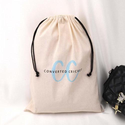 Promotion Cotton Drawstring Clothes Handbag Shopping Bag Custom Logo Printing Recycled Muslin Cotton Dust Pouch