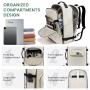 LOVEVOOK 40L TSA Flight Approved 17 inch Laptop Bags Luggage Waterproof Men Women Travel Carry on Backpacks with 3 Packing Cubes