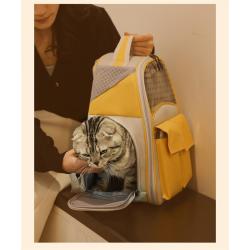 ZWY003 Double Shoulder Warm Outdoor Portable Pet Backpack Stereoscopic Breathable Cat Pet Bag Stylish Lightweight Pet Bag
