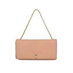 Luxury wholesale elegant Stylish woman  clutch Chic Design Vegan Leather  Lady chain wallet phone case