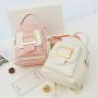 Gelory Summer New Fashion PU Ladies Bag Girl Color Matching Students Phone Purse Small Backpack