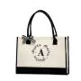 2024 New Reusable Eco-friendly Custom Logo Cotton Tote Shopping Bag Blank Spot Plus Print Logo Canvas Bag Women's Handbag