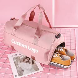 Wholesale Large Capacity Sports Yoga Bag Cute Colorful Custom Logo Single Shoulder Wet Dry Travel Bag Portable Duffel Bag