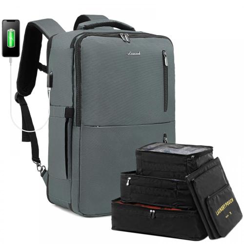 LOVEVOOK Expandable Anti Theft Carry On Bag Airplane Approved Weekender Bagpack Durable Travel Laptop Backpacks for Men Women