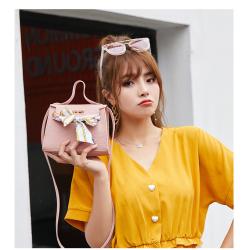 Customs Handbag Summer New Women's Korean Fashion Scarf Portable Single Shoulder Messenger Lock Bag  Zipper Square Small Handbag
