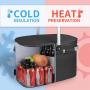 Custom Size OEM Waterproof Thermal Cooler Bag Wine Beer Can Grocery Bags Folding Collapsible Picnic Basket