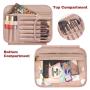 Custom Luxury Portable Folding Makeup Storage Organizer Stand Up Cosmetic Bags Large Hanging Travel Toiletry Bag