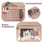 Custom Luxury Portable Folding Makeup Storage Organizer Stand Up Cosmetic Bags Large Hanging Travel Toiletry Bag