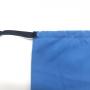 Custom Black Logo Suede Drawstring Microfiber Clothes Hat Packaging Storage Bag Luxury Blue Suede Shopping Bag