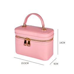 2024 Custom Box Purse And Handbags Faux Leather Fashion Make Up Travel Bag Classic Luxury Cosmetic Bag