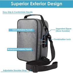 OEM factory smellproof lock case Travel Odor proof carbon lined Smell proof Bag with combination lock