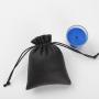 Custom Logo Luxury Matt Leather Drawstring Pouch Small Leather Gift Packing Bag