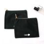 Custom Logo Printed Velvet Zipper Coin Money Storage Bag Luxury Velvet Lipstick Makeup Cosmetic Pouch