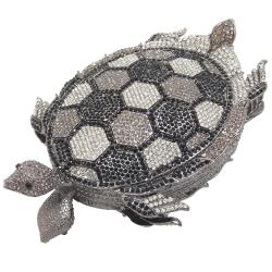 Top Quality New Design Tortoise Luxury Wedding Turtle Evening Bags Rhinestone Crystal Party Stone Clutch Bag