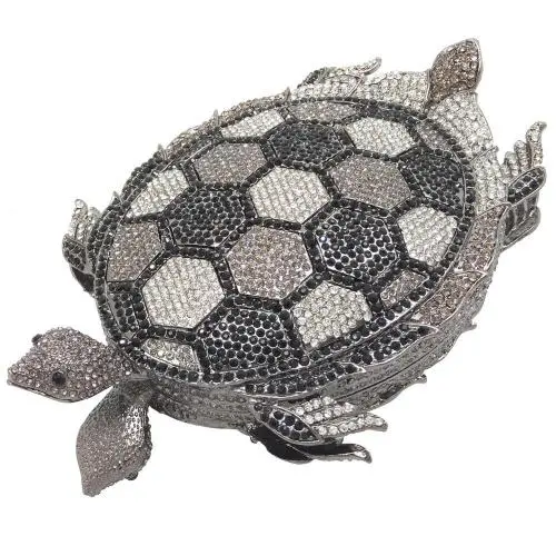 Top Quality New Design Tortoise Luxury Wedding Turtle Evening Bags Rhinestone Crystal Party Stone Clutch Bag
