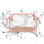 Gelory High Quality Travel Clear Makeup Bag Customized Logo Transparent Plastic PVC Zipper Cosmetic Toiletry Bag Waterproof