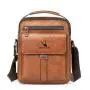 GW051 Single Shoulder Crossbody Bag Men Bag New Leather Briefcase Handbag Backpack PU Business Youth Vertical Boy Shoulder Bag
