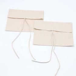 Promotion Cotton Twill Fabric Envelope Dust T-Shirt Clothes Backpack Packaging Bag Gift Jewelry Pouch With Bow