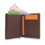Mens leather wallet custom rfid blocking credit cards pop up smart wallet alu case leather minimalist wallet