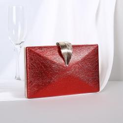 Ladies evening bag diagonal cross banquet hand held leaf chain small square bag sac tendance 2024
