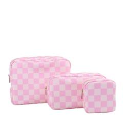Custom 24 Colors Travel Toiletry Mini Waterproof Makeup Bag Cosmetic Nylon Organizer Zipper Jewelry Pouch For Women