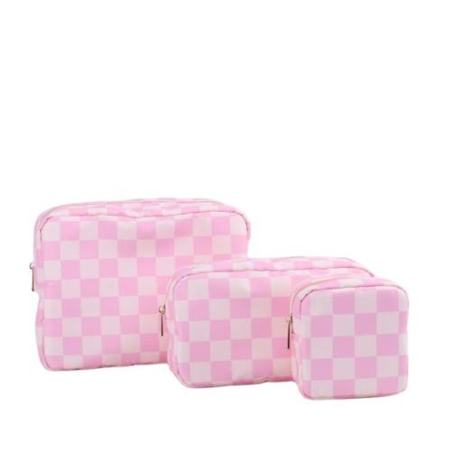 Custom 24 Colors Travel Toiletry Mini Waterproof Makeup Bag Cosmetic Nylon Organizer Zipper Jewelry Pouch For Women