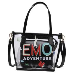 Customized printing PVC women tote bag fashion designer clear Ita bag hand bag for women
