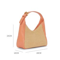 Wholesale Hot Sale Handbags Seaside Travel Beach Straw Large Capacity Tote Bags Fashion Straw Material Reusable Shoulder Bag