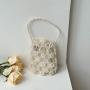 Wholesale New Summer Handbag Casual Beaded Handbag Hollow Imitation Pearl High Quality Hand Woven Bag