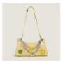 Custom designer famous ladies Pu leather handbags crossbody bags women hand bags with flowers and chains