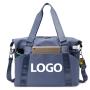 custom logo fashion waterproof wet pocket overnight shoulder weekend yoga handbag sport travel duffle gym bag for women