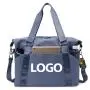 custom logo fashion waterproof wet pocket overnight shoulder weekend yoga handbag sport travel duffle gym bag for women
