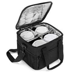 Insulated Drink Caddy Holder Take Out Beverages Carrier Tote Bag Outdoors Reusable 4 Cups Drink Carrier Bag