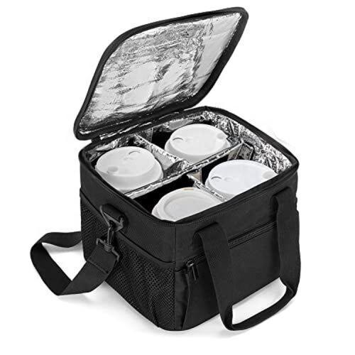 Insulated Drink Caddy Holder Take Out Beverages Carrier Tote Bag Outdoors Reusable 4 Cups Drink Carrier Bag